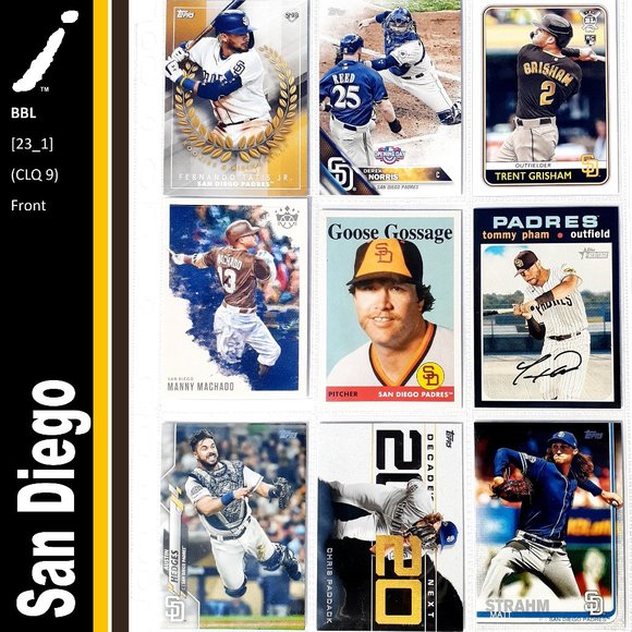 MLB Other - San Diego Padres 9 Card Lot - BBL [23_1]